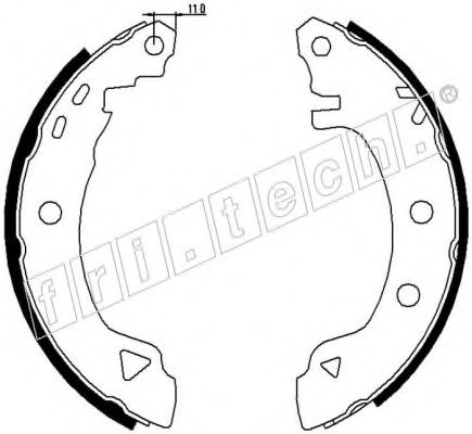 fri.tech. 17158 Brake Shoe Set